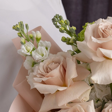 Букет из пионовидных роз "Знак любви" - фото 7