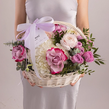 Композиция в корзине "Бархатные Объятия" - фото 2