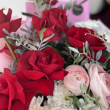 Букет из роз и маттиолы "Моя муза" - фото 3