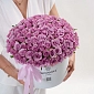 Коробка из 101 фиолетовой розы "Тянь-Шань" - фото 3