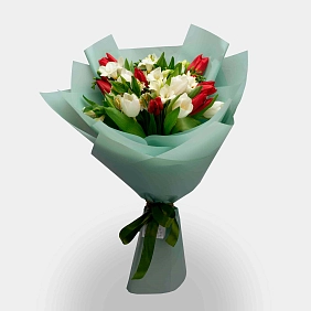 Букет из тюльпанов и фрезий "Маргарита"