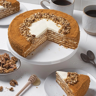 Торт "Медовый с грецким орехом" S - фото 3