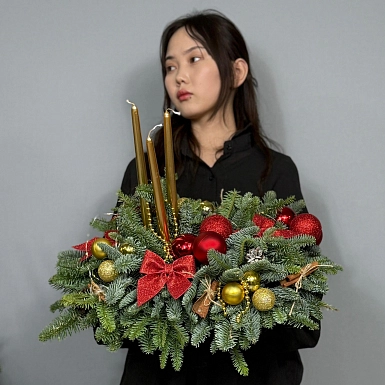 Зимняя композиция  "Лесное вдохновение" - фото 2