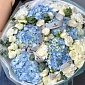Букет из гортензий и кустовых роз "Венеция" фото