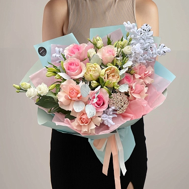 Зимний букет из амариллиса "Снежная метель" - фото 1