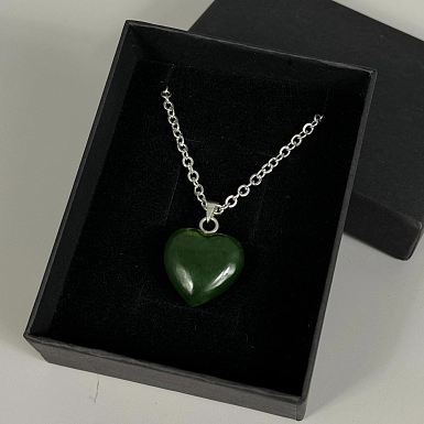 Кулон "Нефритовое сердце" - фото 2