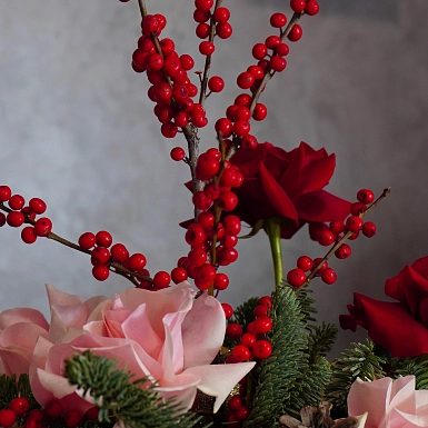 Новогодняя композиция "Зимние краски" - фото 3