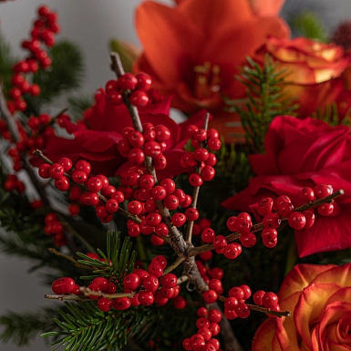 Зимняя композиция с амариллисом "Aurora" - фото 5