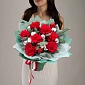 Зимний букет из роз и хлопка "Зимнее настроение" - фото 2