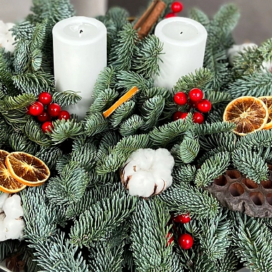 Новогодняя композиция "Снежная вьюга" - фото 3