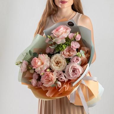 Букет из пионовидных роз "Alexandra" - фото 2