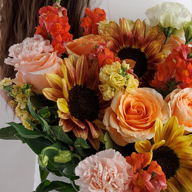 Букет с подсолнухами "Летний бриз" - фото 5