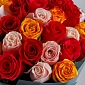 Букет из 15 разноцветных Голландских роз 50 см "Grey" - фото 6
