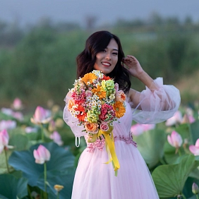 Илюстрация к Букет невесты из гербер и ромашек "Сияние" Букет невесты из гербер и ромашек "Сияние"