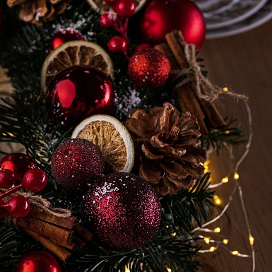 Новогодний венок "Зимняя сказка" - фото 3