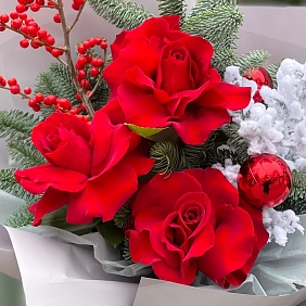 Купить зимние букеты в Алматы