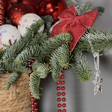 Новогодняя композиция "Snow heart" - фото 4