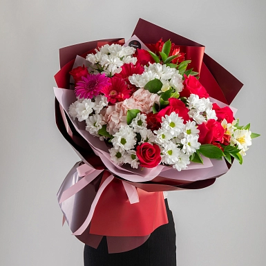 Букет из хризантем и гербер “Стокгольм” - фото 3