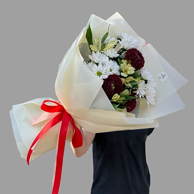 Букет с хризантемами "Алия" - фото 2