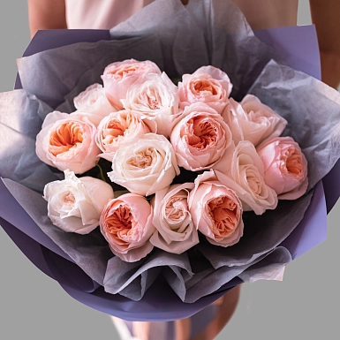 Букет из микс пионовидных роз "София" S - фото 4