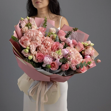 Букет из гортензий и пионов "Восторг" - фото 3