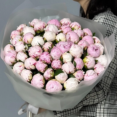 51 шт розовых местных пионов - фото 5