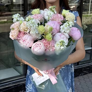 Букет из пионов и маттиол "Miranda" - фото 2