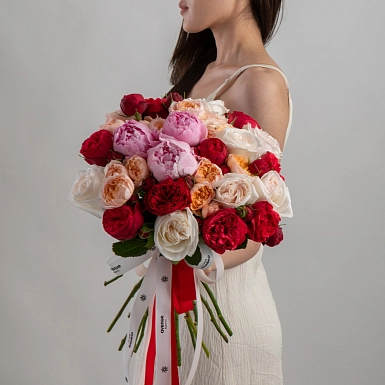 Букет с пионами "Английский сад" - фото 2