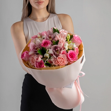 Букет с орхидеей "Монпасье" - фото 2