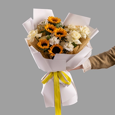Букет из подсолнухов "Sunshine" - фото 3
