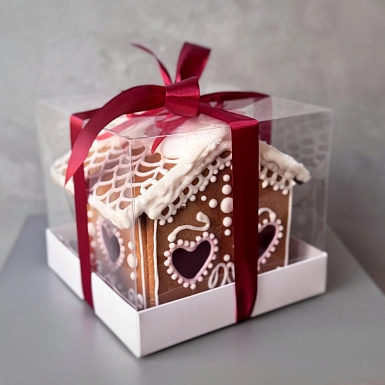 Новогодний пряничный домик ручной работы S - фото 1