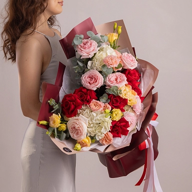 Букет из роз и лизиантусов "Магия Цветов" - фото 2