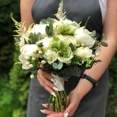 Букет невесты из пионов "Фелиция" - фото 1