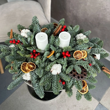 Новогодняя композиция "Снежная вьюга" - фото 2