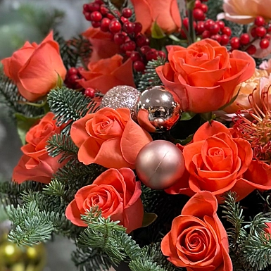 Зимняя композиция "Лесной эльф" - фото 7