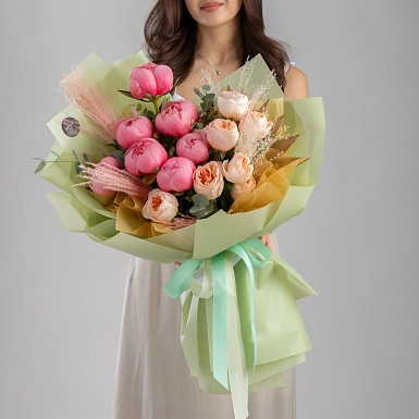 Букет с пионами "Lollipop" - фото 3