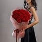 Букет из 25 красных роз 70 см "Тянь-Шань" S  - фото 2