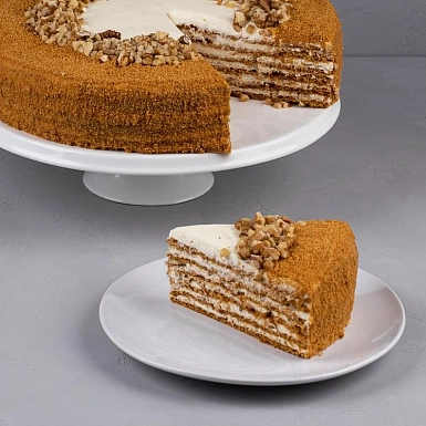 Торт "Медовый с грецким орехом" S - фото 4