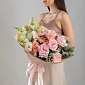 Букет из пионовидных роз и маттиолы "Princess" M - фото 3