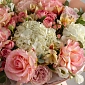 Букет из роз и гортензии "Айман” фото