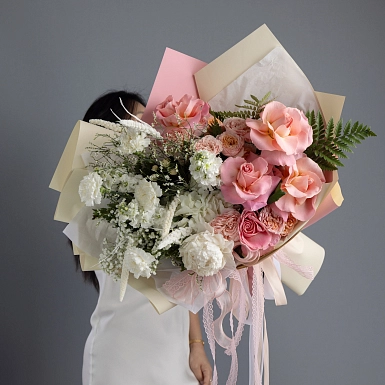 Букет из пионов и роз "Симфония природы" - фото 2