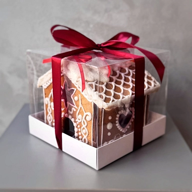 Новогодний пряничный домик ручной работы S - фото 2