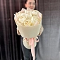 Букет из 7 белых пионов - фото 2