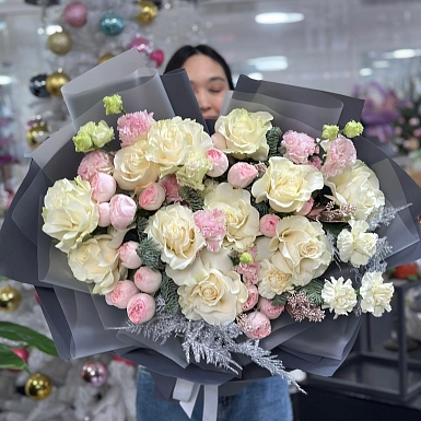 Зимний букет "Снежный румянец" - фото 6