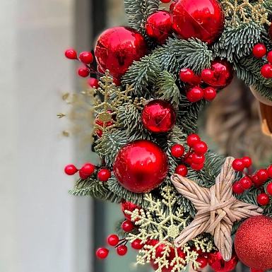 Новогодний венок "Огни праздника" - фото 7