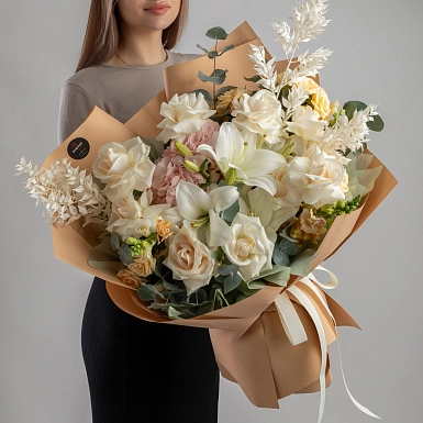 Букет из лилий "Белый танец" - фото 5