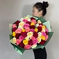 Букет из 51 местной микс розы 50 см - фото 3