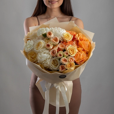 Букет с пионами "Apricot" - фото 2