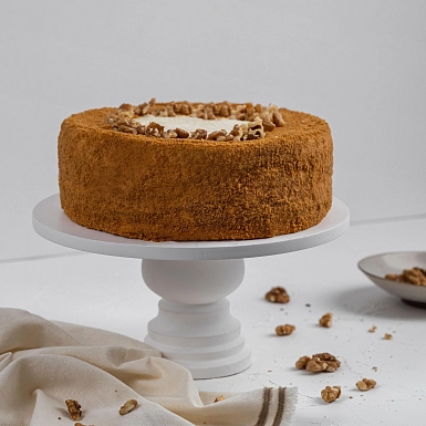 Торт "Медовый с грецким орехом" S - фото 1