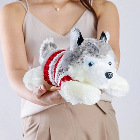 Мягкая игрушка "Хаски лежачий" S 35 см